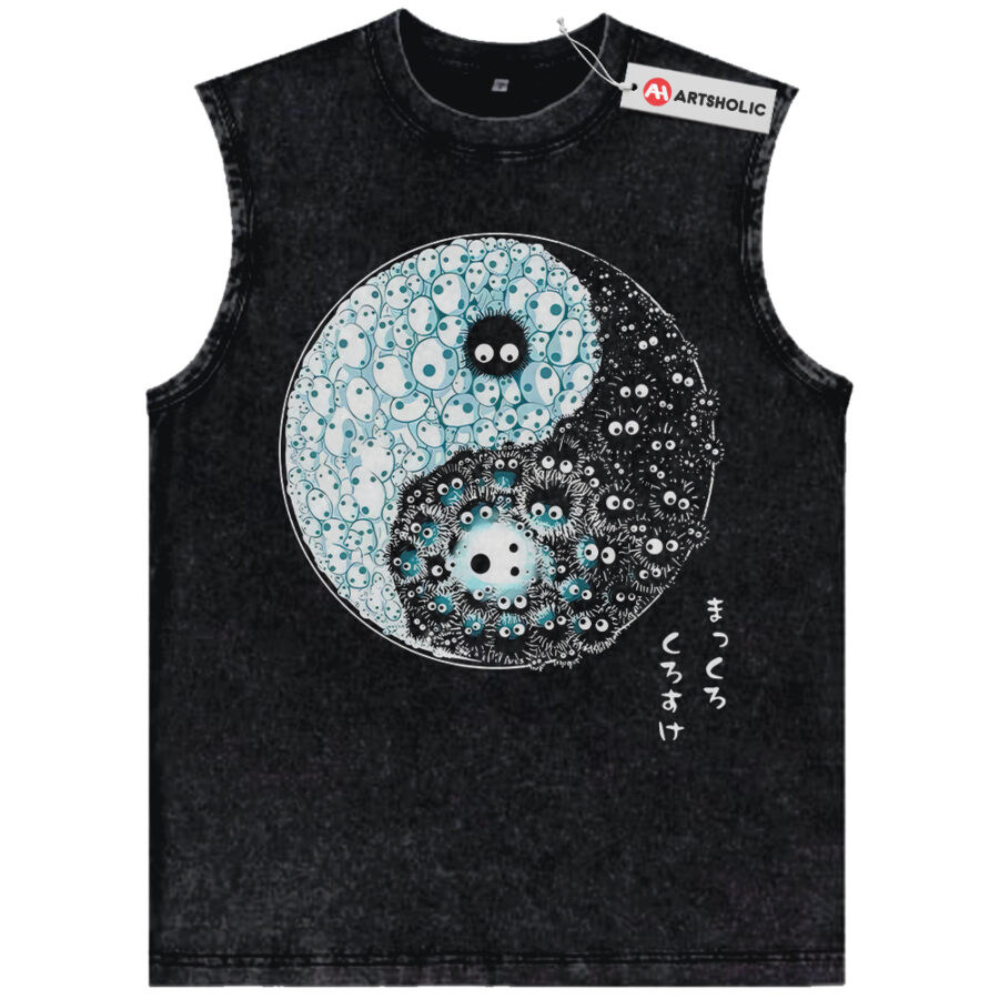 Alternative view of Susuwatari Tank Top, My Neighbor Totoro Tank Top, Spirited Away Tank Top, Studio Ghibli Tank Top, Anime Vintage Tank Top