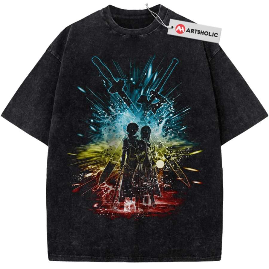 Alternative view of Sword Art Online Shirt, SAO Shirt, Anime Shirt, Vintage Tee