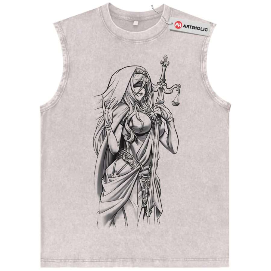 Alternative view of Sword Maiden Tank Top, Goblin Slayer Tank Top, Anime Tank Top, Vintage Tank Top
