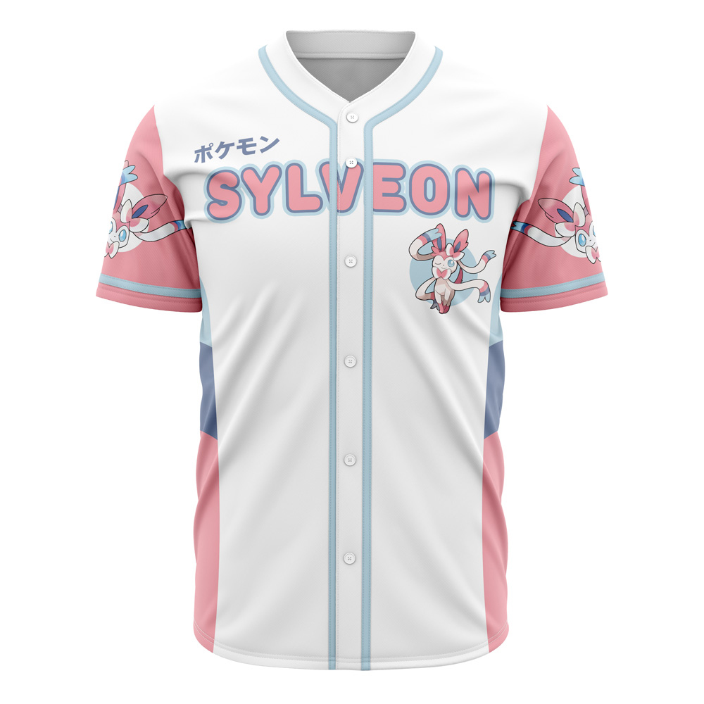 Sylveon Eeveelution Pokemon Custom Baseball Jersey - Otaku Hall