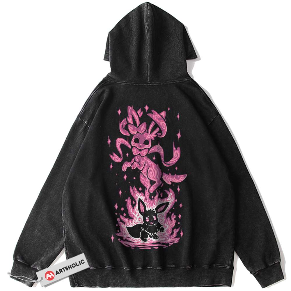 Sylveon Hoodie, Eevee Hoodie, Pokemon Hoodie, Anime Hoodie, Vintage Hoodie