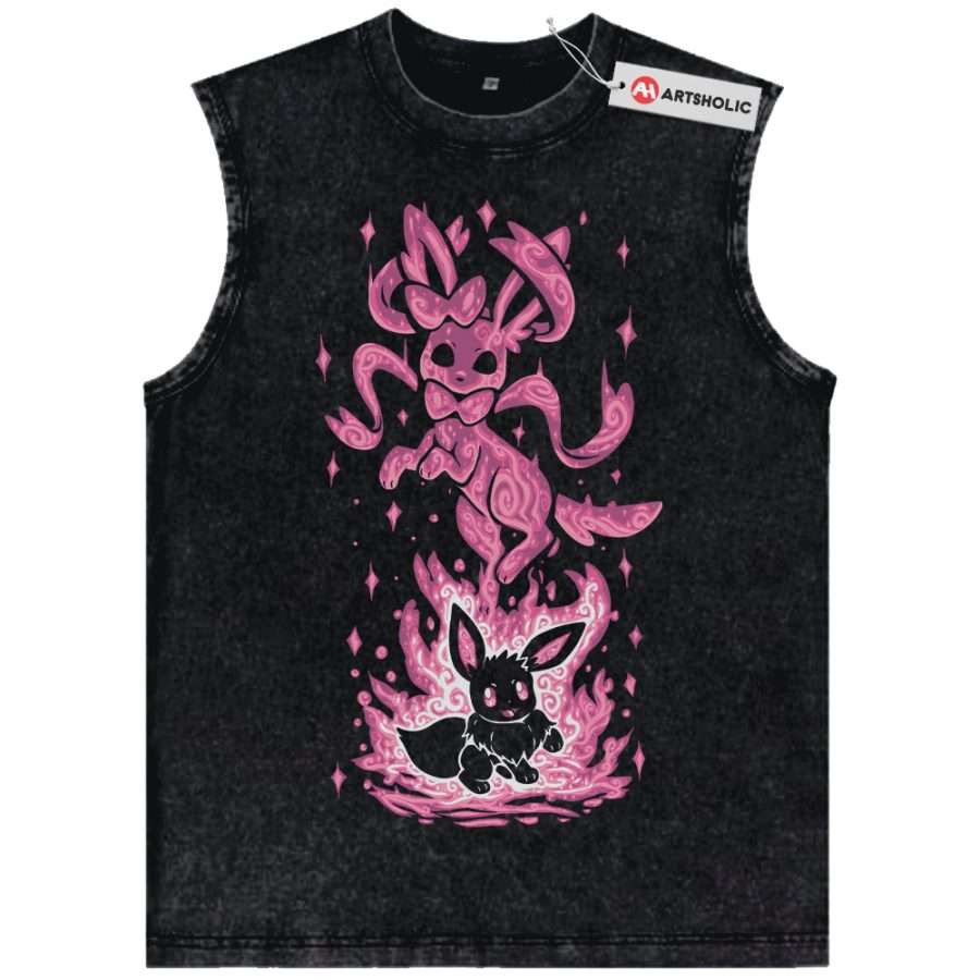 Alternative view of Sylveon Tank Top, Eevee Tank Top, Pokemon Tank Top, Anime Tank Top, Vintage Tank Top
