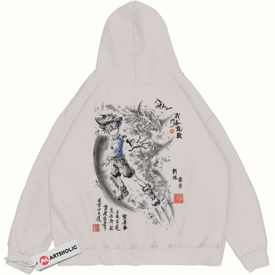 Alternative view of Taichi Kamiya Hoodie, Agumon Hoodie, Digimon Adventure Hoodie, Anime Hoodie, Vintage Hoodie