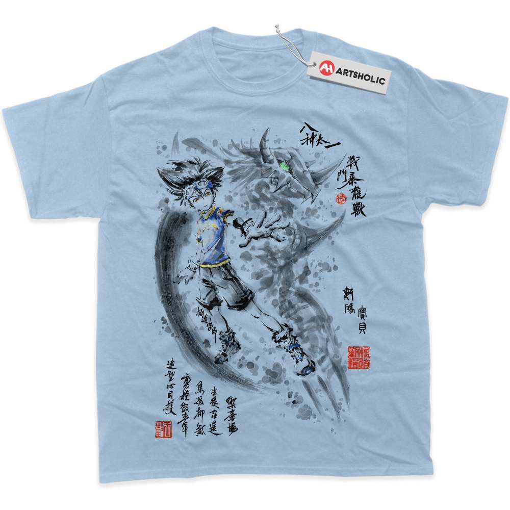 Alternative view of Taichi Kamiya Shirt, Agumon Shirt, Digimon Adventure Shirt, Anime Shirt, Graphic Tee