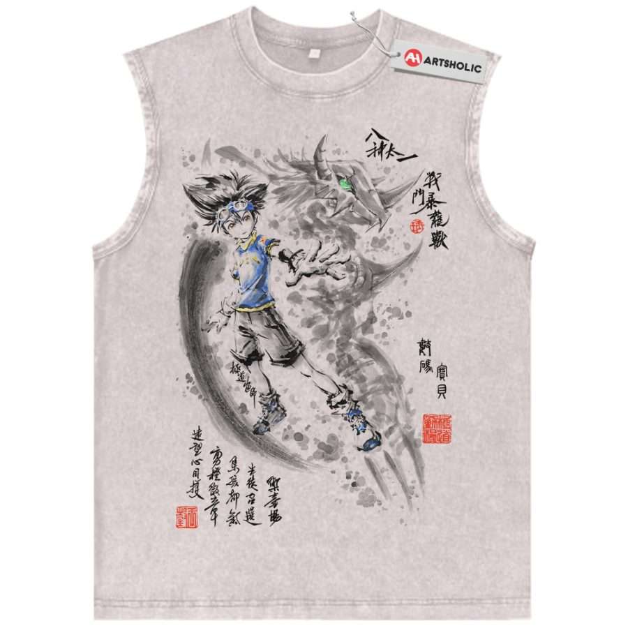 Alternative view of Taichi Kamiya Tank Top, Agumon Tank Top, Digimon Adventure Tank Top, Anime Tank Top, Vintage Tank Top
