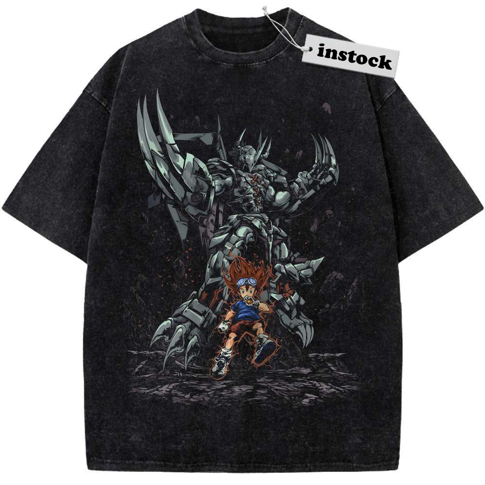 Taichi Kamiya vs WarGreymon Shirt, Digimon Adventure Shirt, Anime Shirt, Vintage T-Shirt