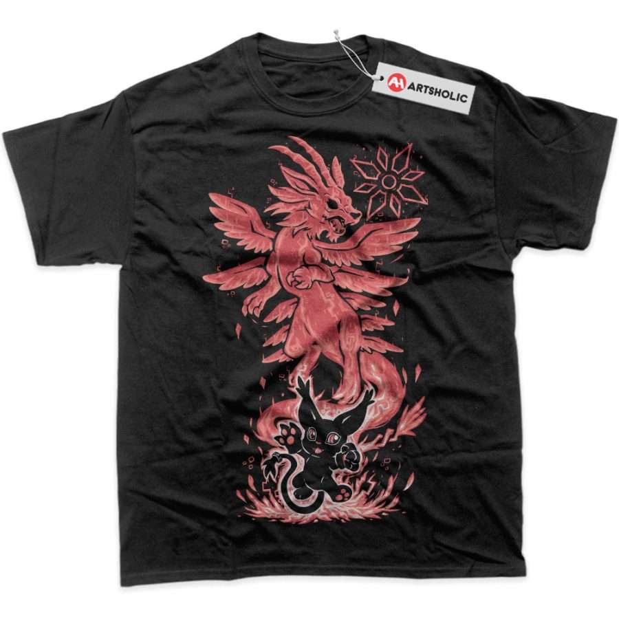 Alternative view of Tailmon Shirt, Digimon Adventure Shirt, Anime Shirt, Graphic T-Shirt