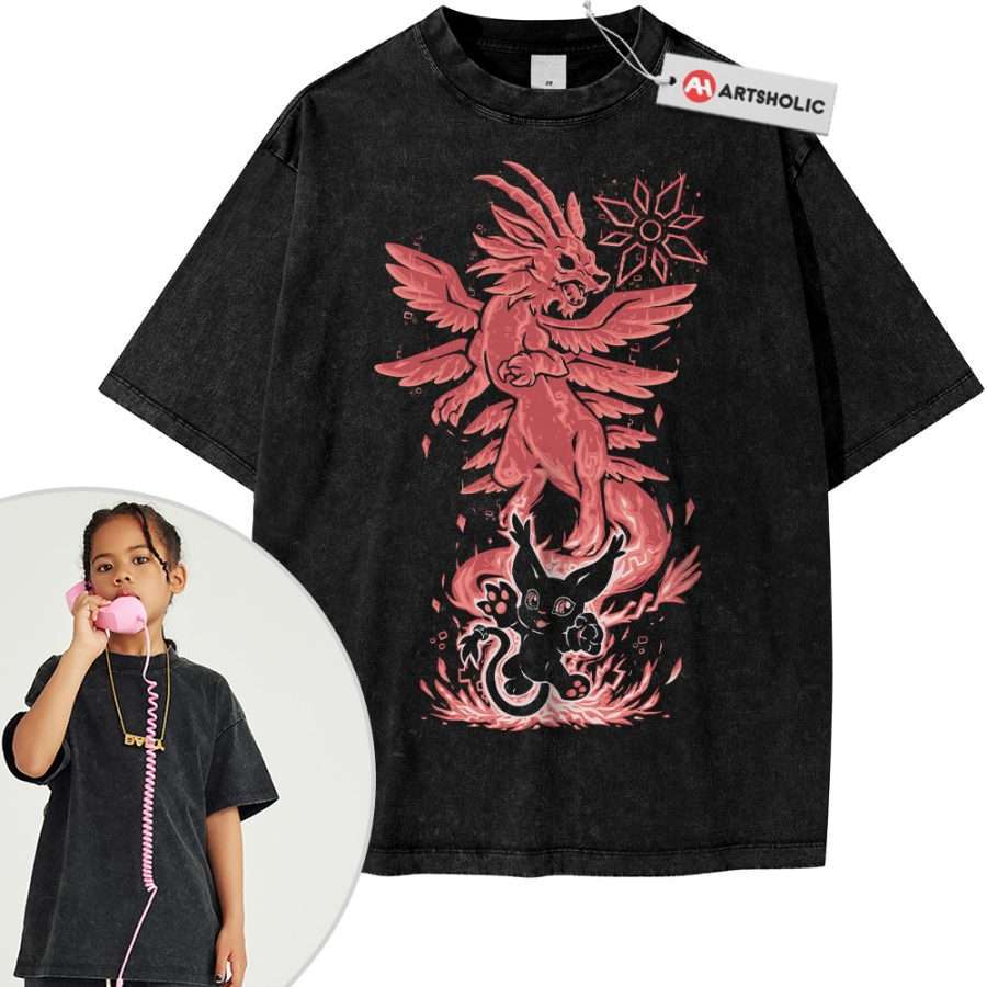 Alternative view of Tailmon Shirt For Kids, Digimon Adventure Shirt For Kids, Anime Shirt For Kids, Vintage T-Shirt For Kids