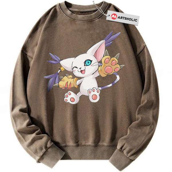 Alternative view of Tailmon Sweatshirt, Digimon Adventure Sweatshirt, Anime Sweatshirt, Vintage Sweatshirt