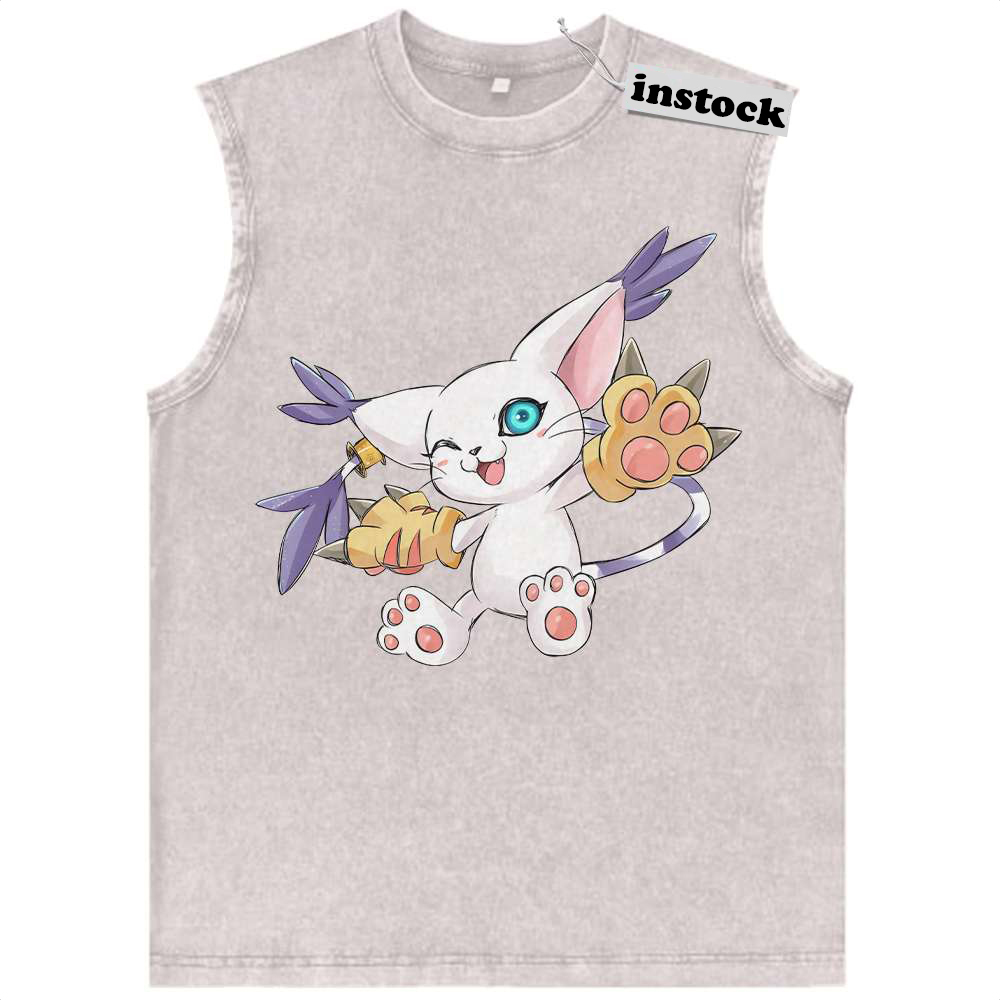 Tailmon Tank Top, Digimon Adventure Tank Top, Anime Tank Top, Vintage Tank Top