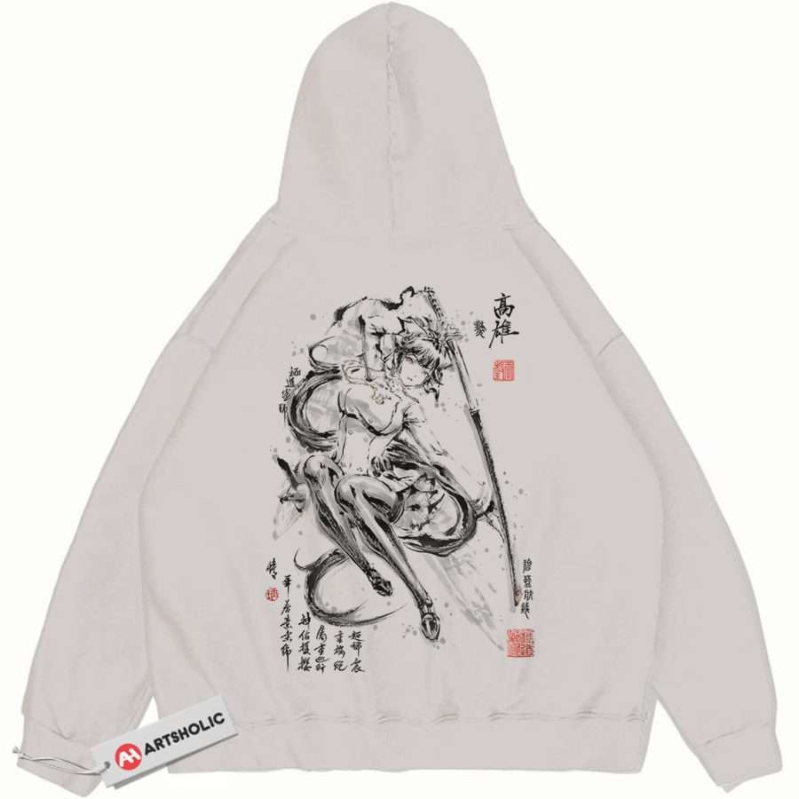 Alternative view of Takao Hoodie, Azur Lane Hoodie, Game Hoodie, Vintage Hoodie