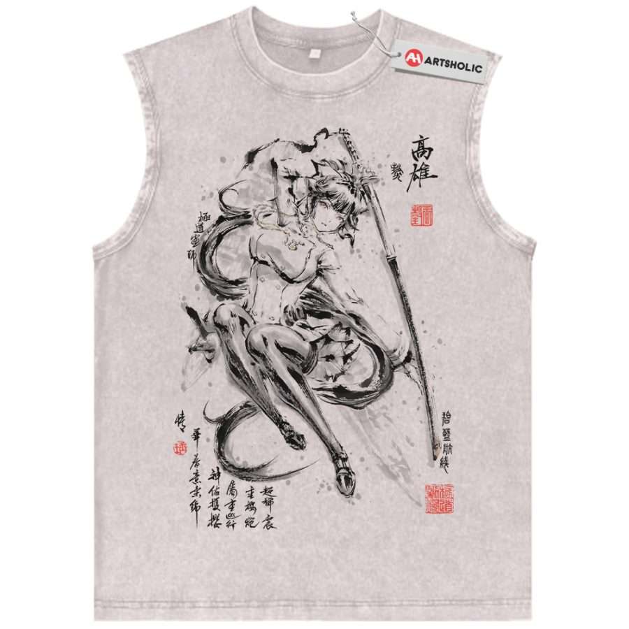 Alternative view of Takao Tank Top, Azur Lane Tank Top, Game Tank Top, Vintage Tank Top