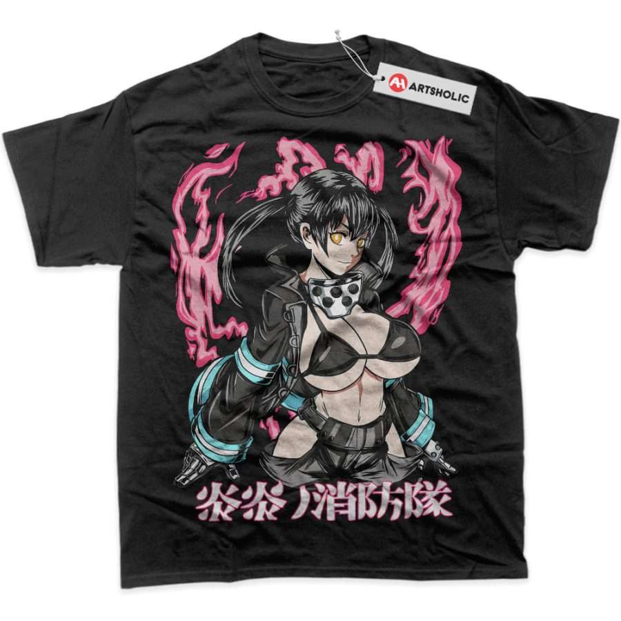 Alternative view of Tamaki Kotatsu Shirt, Fire Force Shirt, Anime Shirt, Graphic T-Shirt