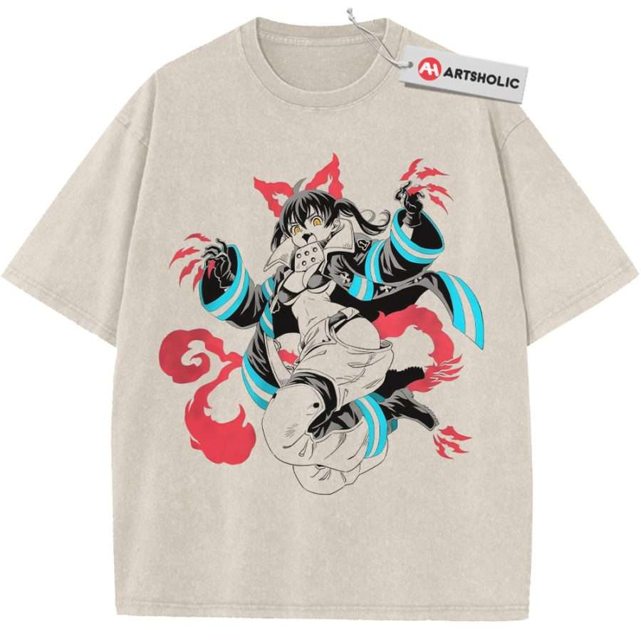 Alternative view of Tamaki Kotatsu Shirt, Fire Force Shirt, Anime Shirt, Vintage T-Shirt