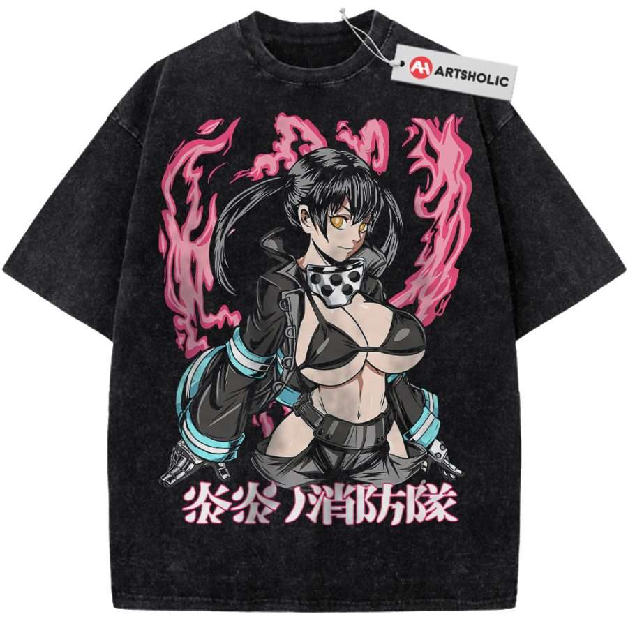Alternative view of Tamaki Kotatsu Shirt, Fire Force Shirt, Anime Shirt, Vintage T-Shirt