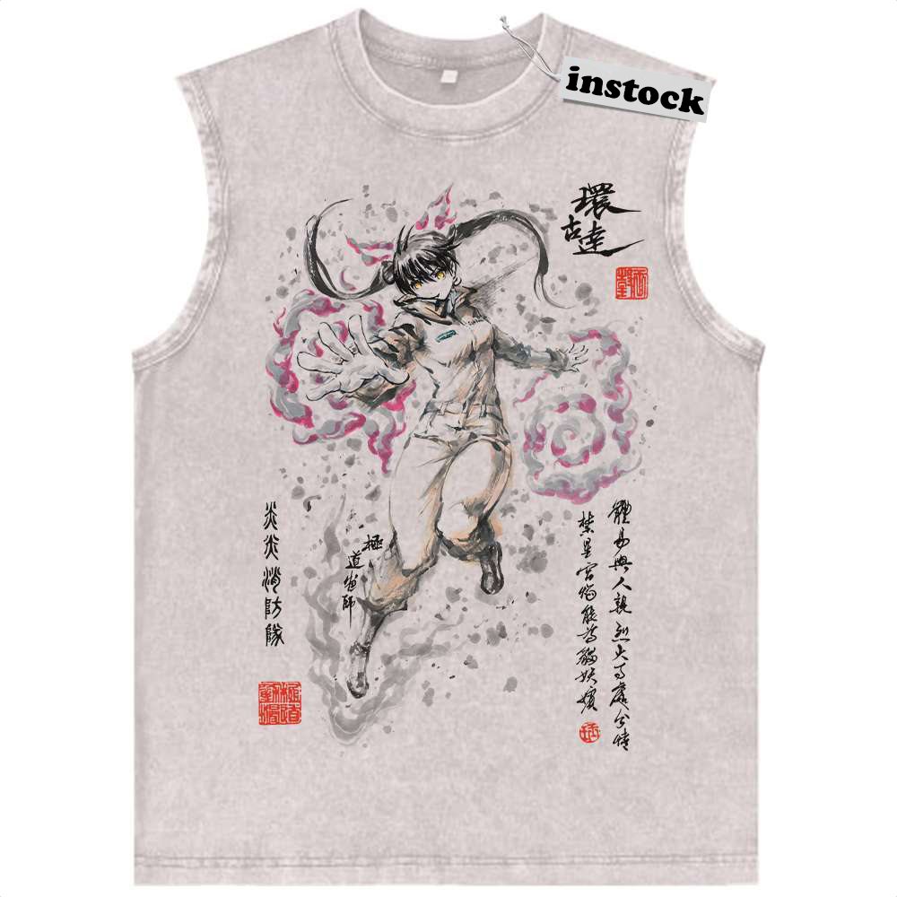 Tamaki Kotatsu Tank Top, Fire Force Tank Top, Anime Tank Top, Vintage Tank Top