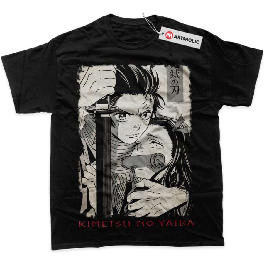 Alternative view of Tanjiro and Nezuko Shirt, Demon Slayer Shirt, Anime Shirt, Graphic Tee