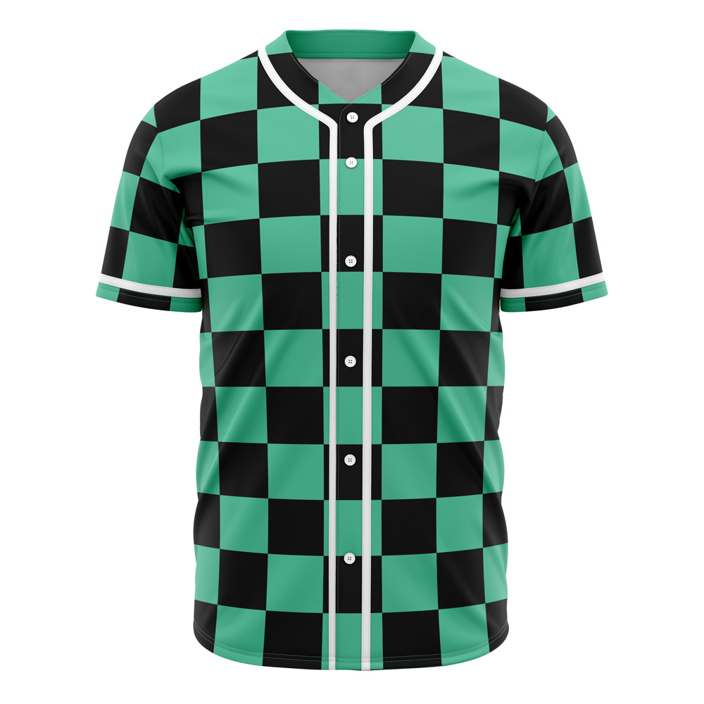 Tanjiro Kamado Demon Slayer Custom Baseball Jersey - Otaku Hall