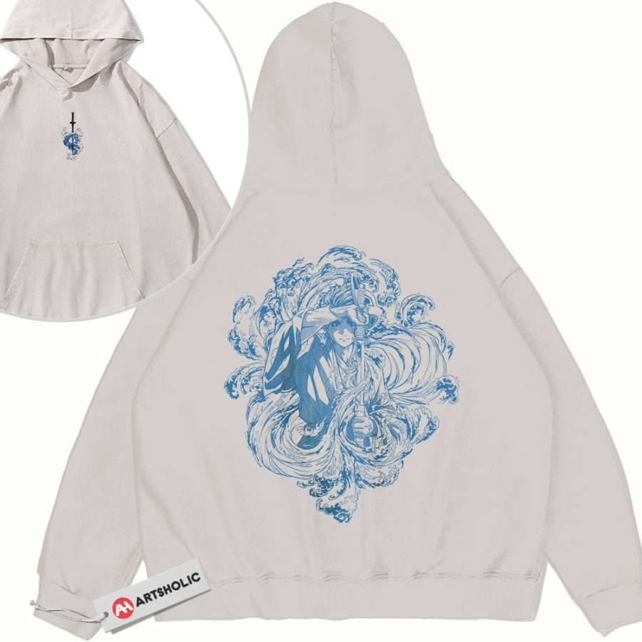 Alternative view of Tanjiro Kamado Hoodie, Demon Slayer Hoodie, Anime Hoodie, Vintage Hoodie 2-Sided