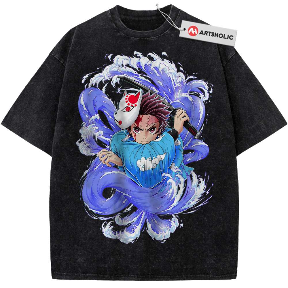 Alternative view of Tanjiro Kamado Shirt, Demon Slayer Shirt, Anime Shirt, Vintage T-Shirt