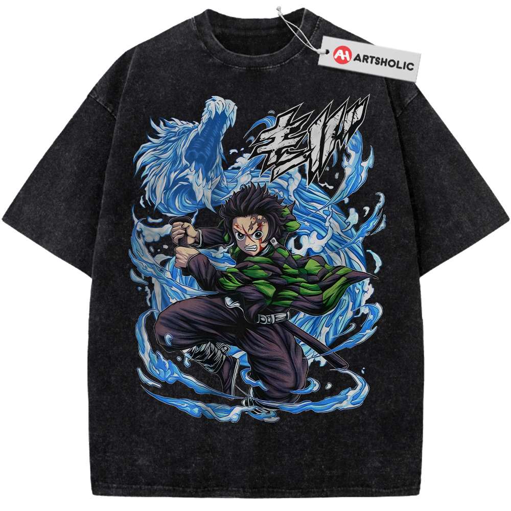 Alternative view of Tanjiro Kamado Shirt, Demon Slayer Shirt, Anime Shirt, Vintage T-Shirt
