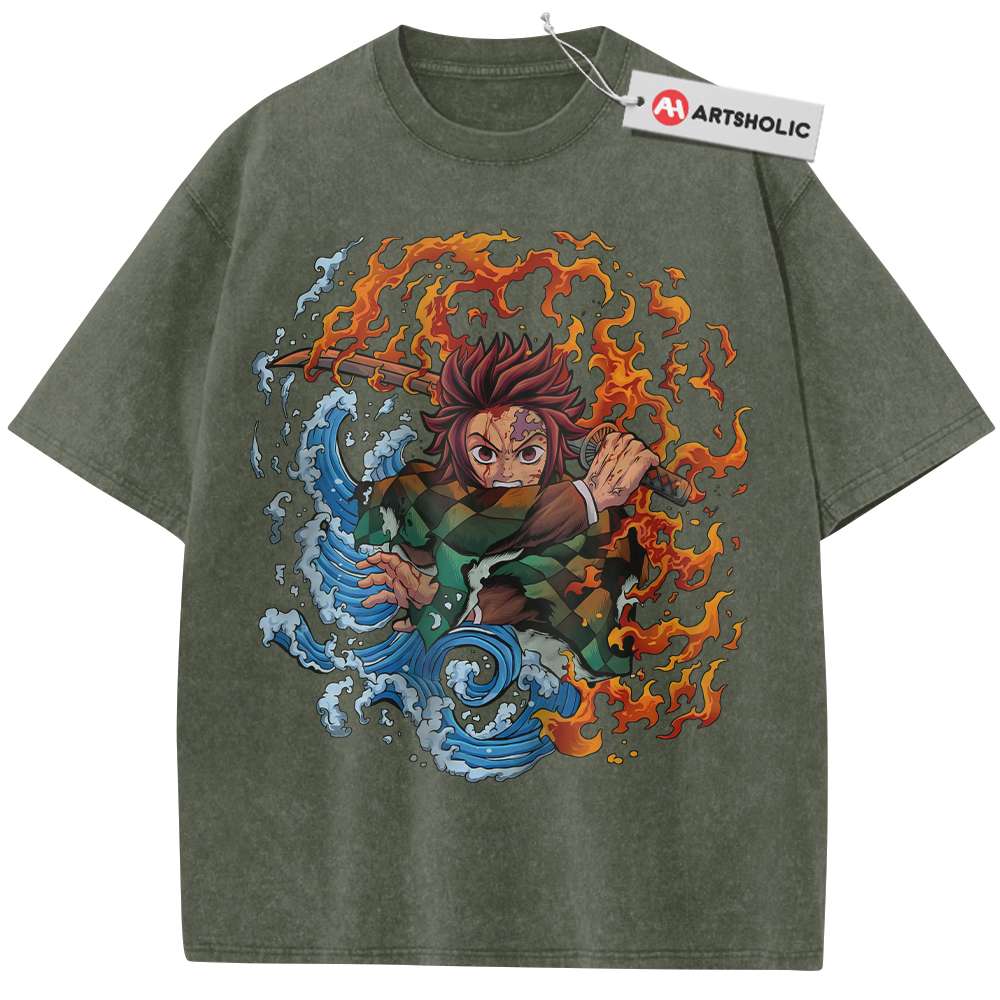 Alternative view of Tanjiro Kamado Shirt, Demon Slayer Shirt, Anime Shirt, Vintage T-Shirt