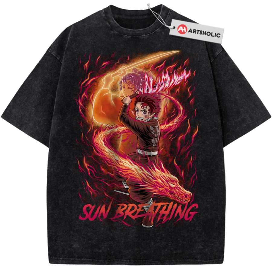 Alternative view of Tanjiro Kamado Shirt, Demon Slayer Shirt, Anime Shirt, Vintage T-Shirt