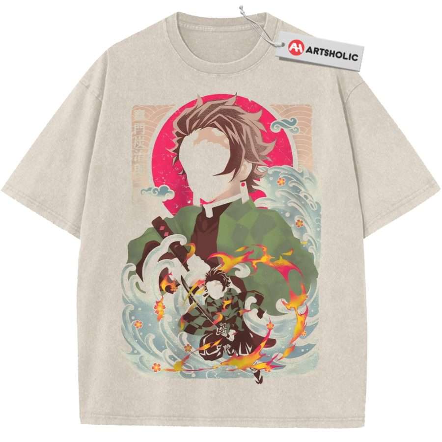 Alternative view of Tanjiro Kamado Shirt, Demon Slayer Shirt, Anime Shirt, Vintage T-Shirt