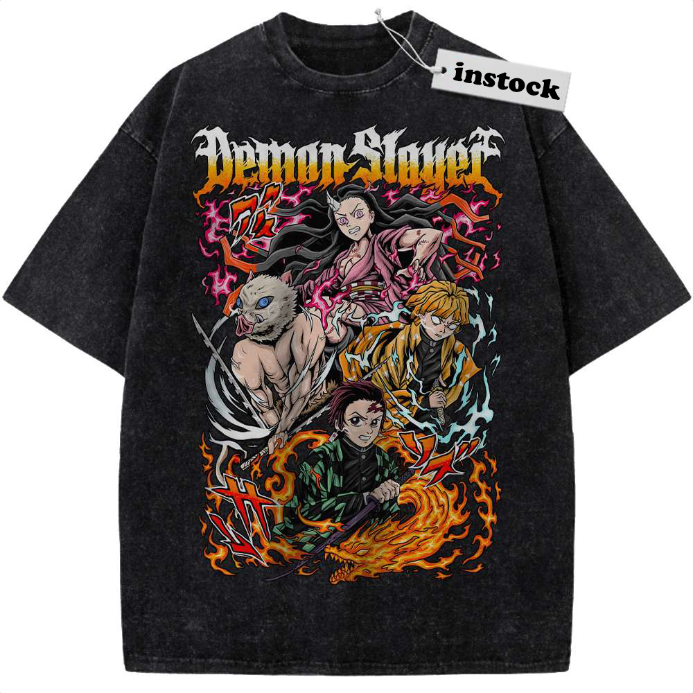 Tanjiro Shirt, Nezuko Shirt, Inosuke Shirt, Zenitsu Shirt, Demon Slayer Shirt, Anime Shirt, Vintage Tee