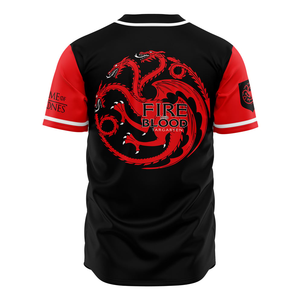 Alternative view of Targaryens of Dragonstone Game of Thrones Baseball Jersey