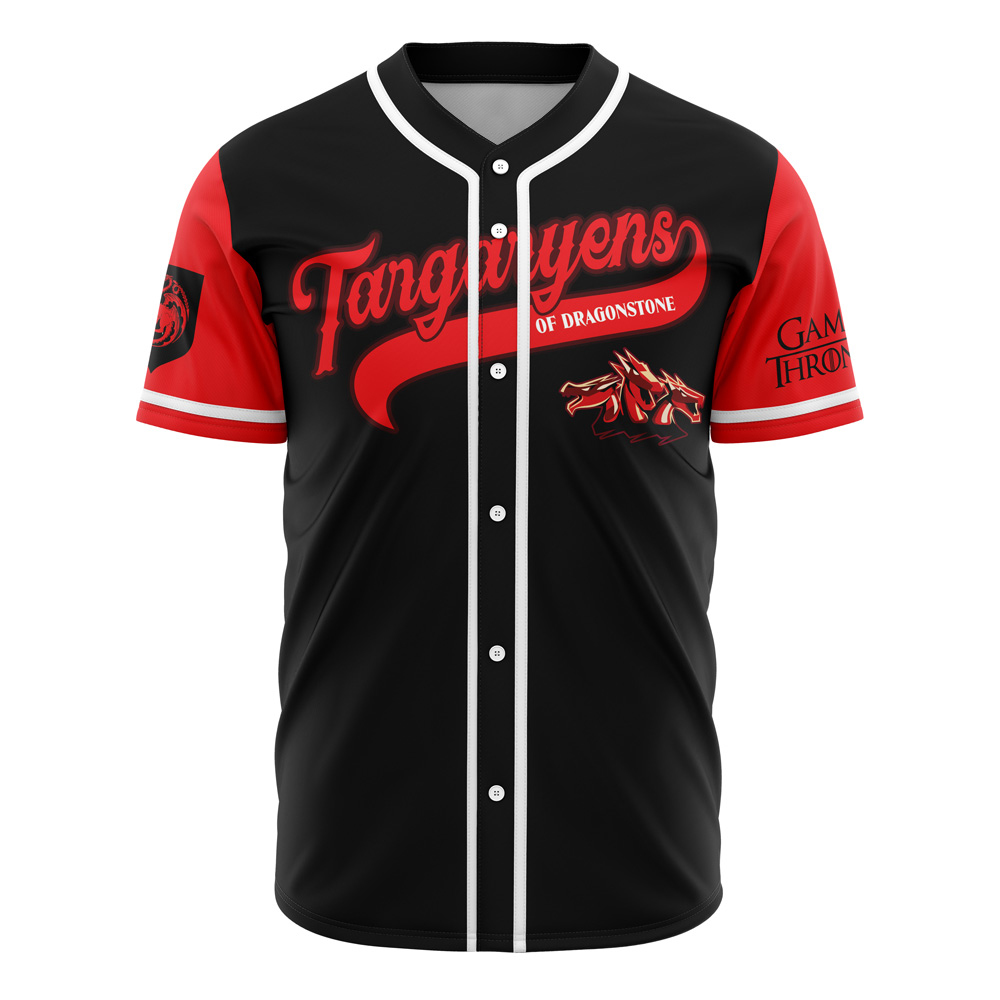 Targaryens of Dragonstone Game of Thrones Custom Baseball Jersey - Otaku Hall