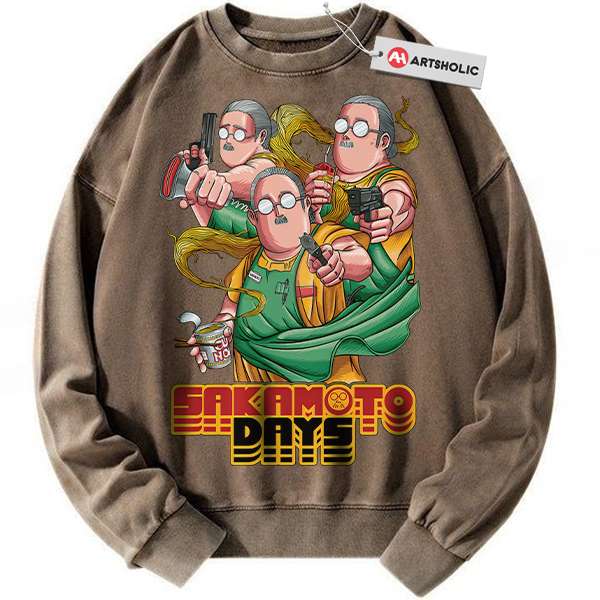 Alternative view of Taro Sakamoto Sweatshirt, Sakamoto Days Sweatshirt, Anime Sweatshirt, Vintage Sweatshirt