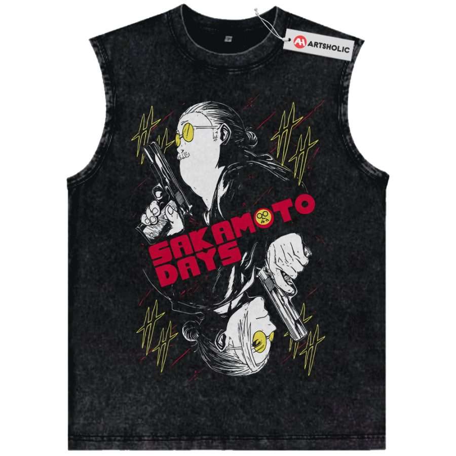 Alternative view of Taro Sakamoto Tank Top, Sakamoto Days Tank Top, Anime Tank Top, Vintage Tank Top