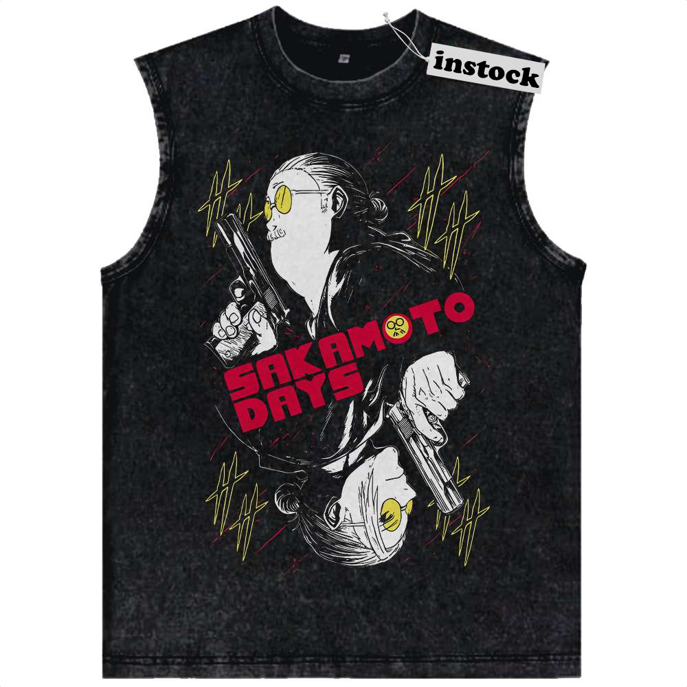 Taro Sakamoto Tank Top, Sakamoto Days Tank Top, Anime Tank Top, Vintage Tank Top