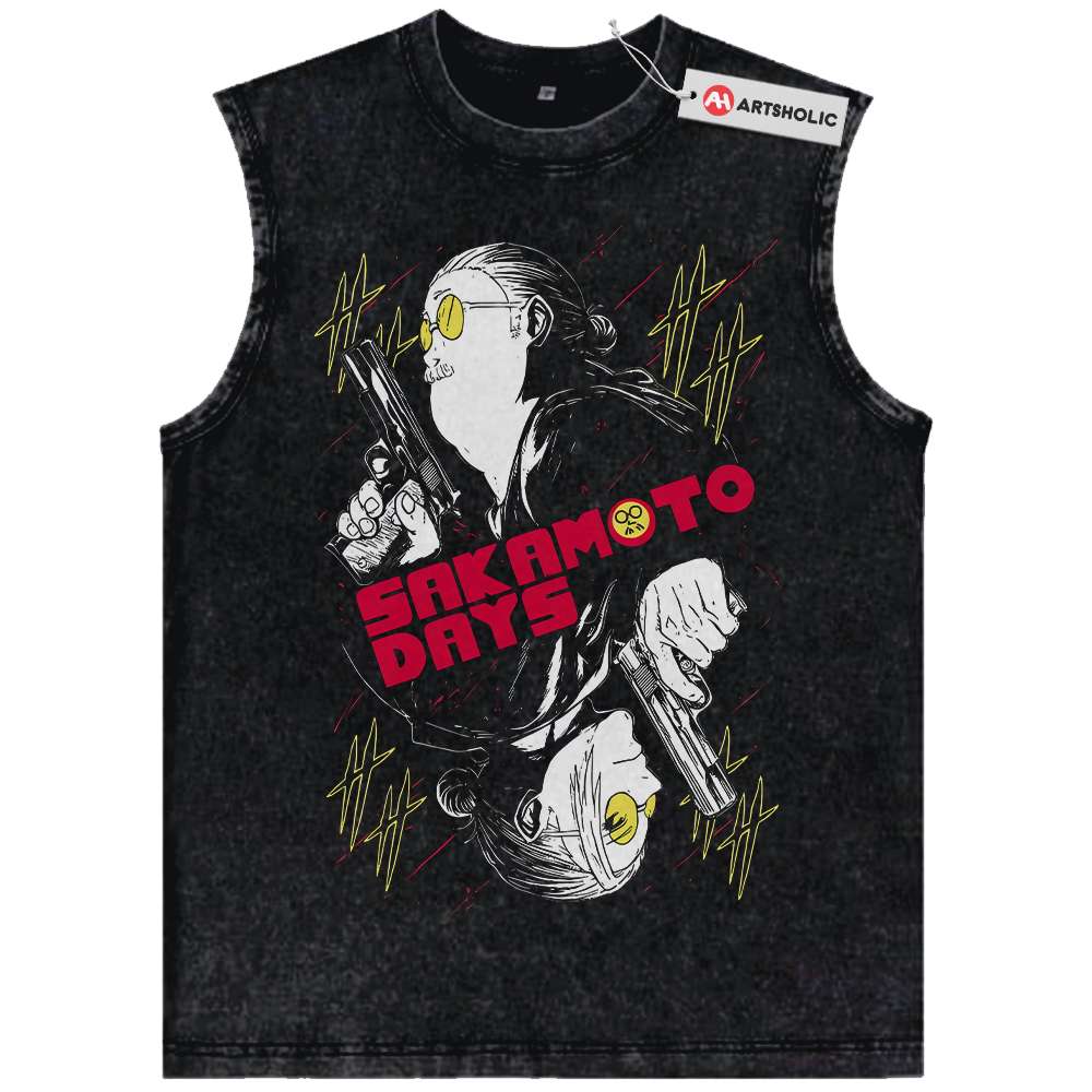 Taro Sakamoto Tank Top, Sakamoto Days Tank Top, Anime Tank Top, Vintage Tank Top