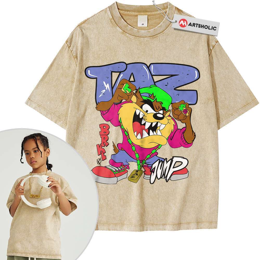 Alternative view of Tasmanian Devil Shirt For Kids, Looney Tunes Shirt For Kids, Cartoon Shirt For Kids, Vintage Tee For Kids