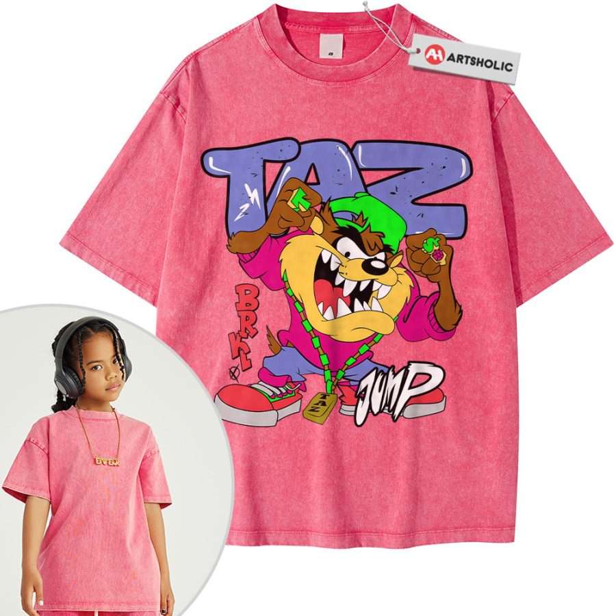 Tasmanian Devil Shirt For Kids, Looney Tunes Shirt For Kids, Cartoon Shirt For Kids, Vintage Tee For Kids - Image 9