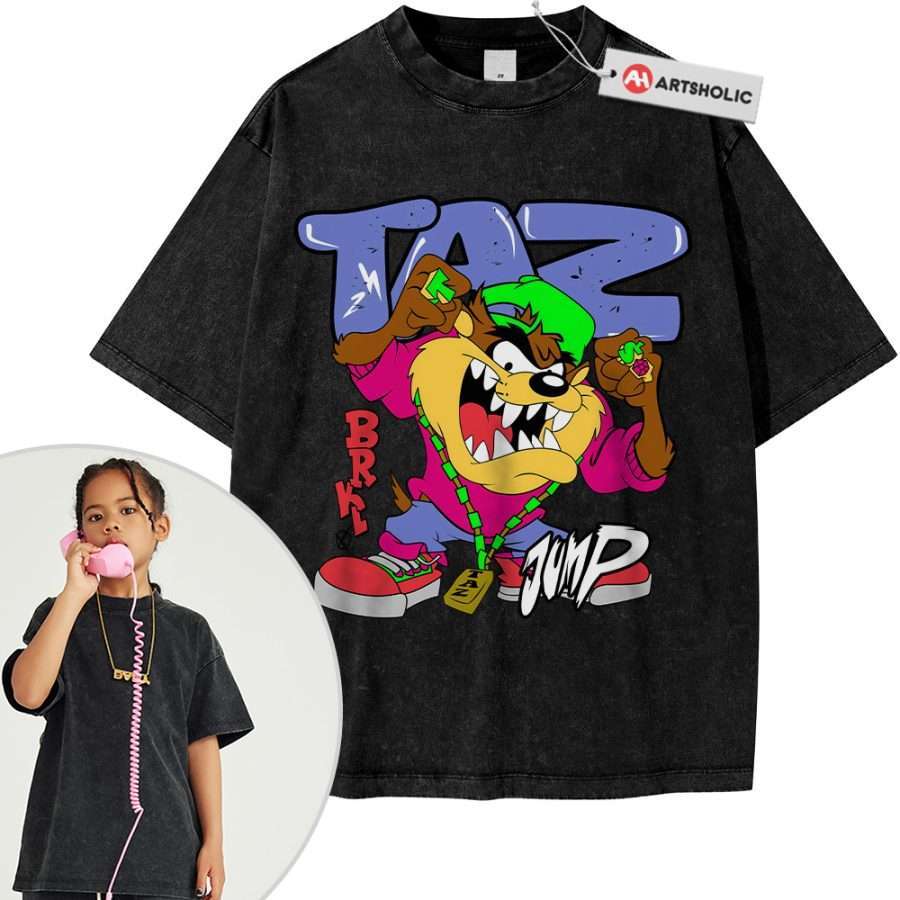 Tasmanian Devil Shirt For Kids, Looney Tunes Shirt For Kids, Cartoon Shirt For Kids, Vintage Tee For Kids - Image 6