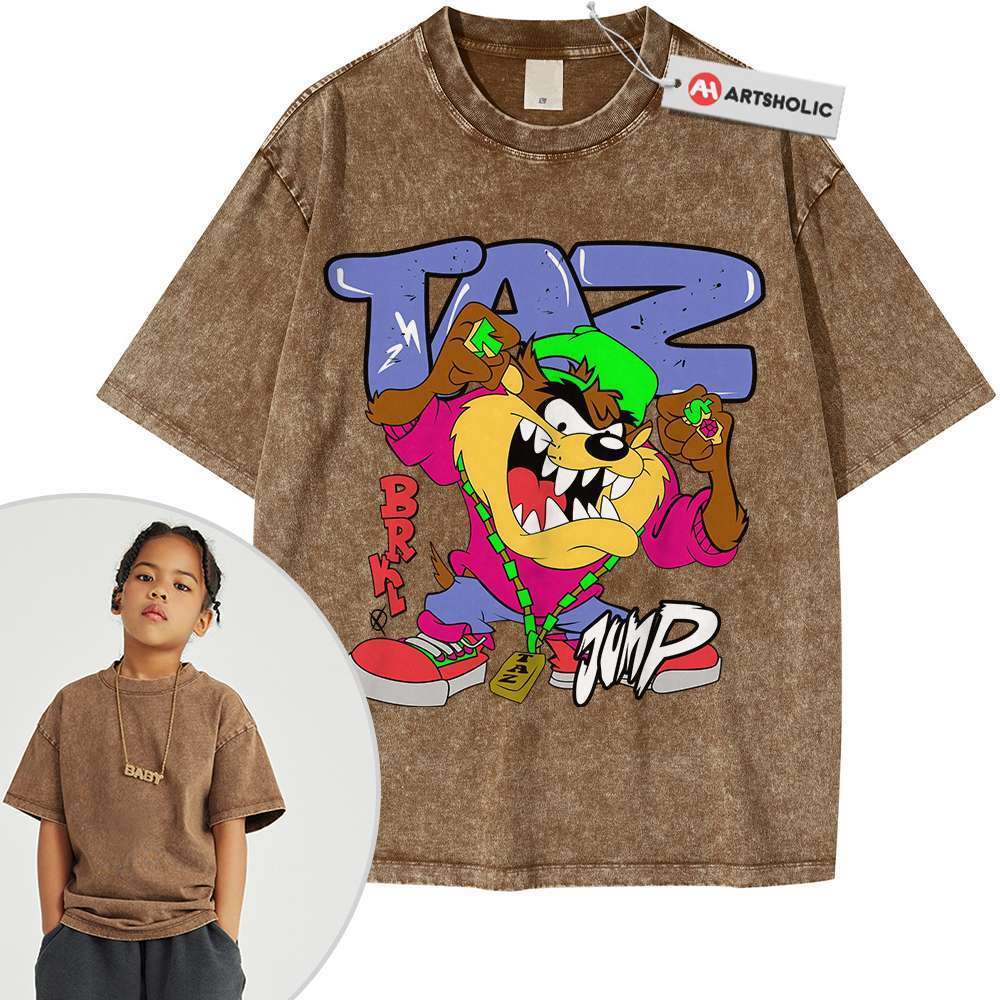 Tasmanian Devil Shirt For Kids, Looney Tunes Shirt For Kids, Cartoon Shirt For Kids, Vintage Tee For Kids - Image 3