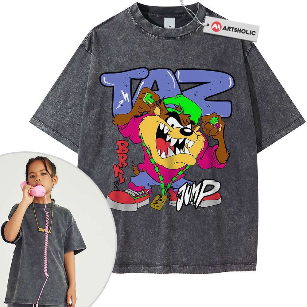 Tasmanian Devil Shirt For Kids, Looney Tunes Shirt For Kids, Cartoon Shirt For Kids, Vintage Tee For Kids - Image 5