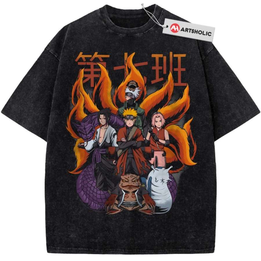 Alternative view of Team 7 - Naruto Shirt, Anime Shirt, Vintage T-Shirt