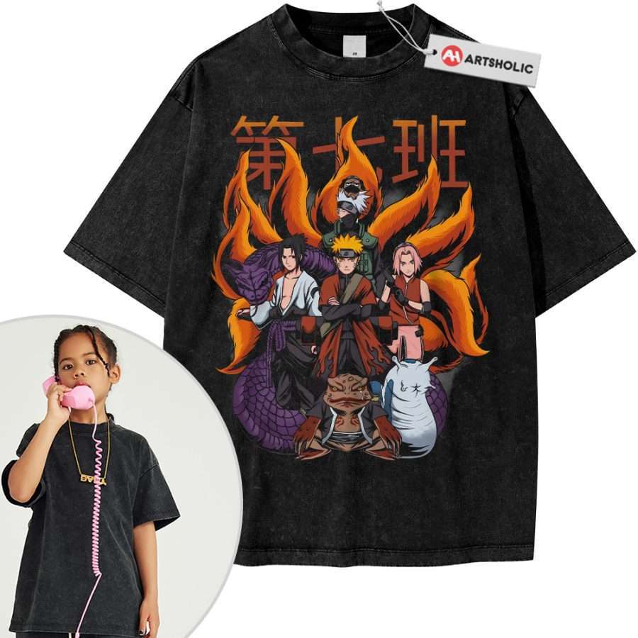 Alternative view of Team 7 - Naruto Shirt For Kids, Anime Shirt For Kids, Vintage T-Shirt For Kids
