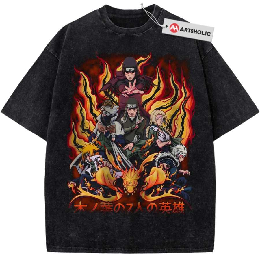 Alternative view of Team Hokage Shirt, Naruto Shirt, Anime Shirt, Vintage T-Shirt