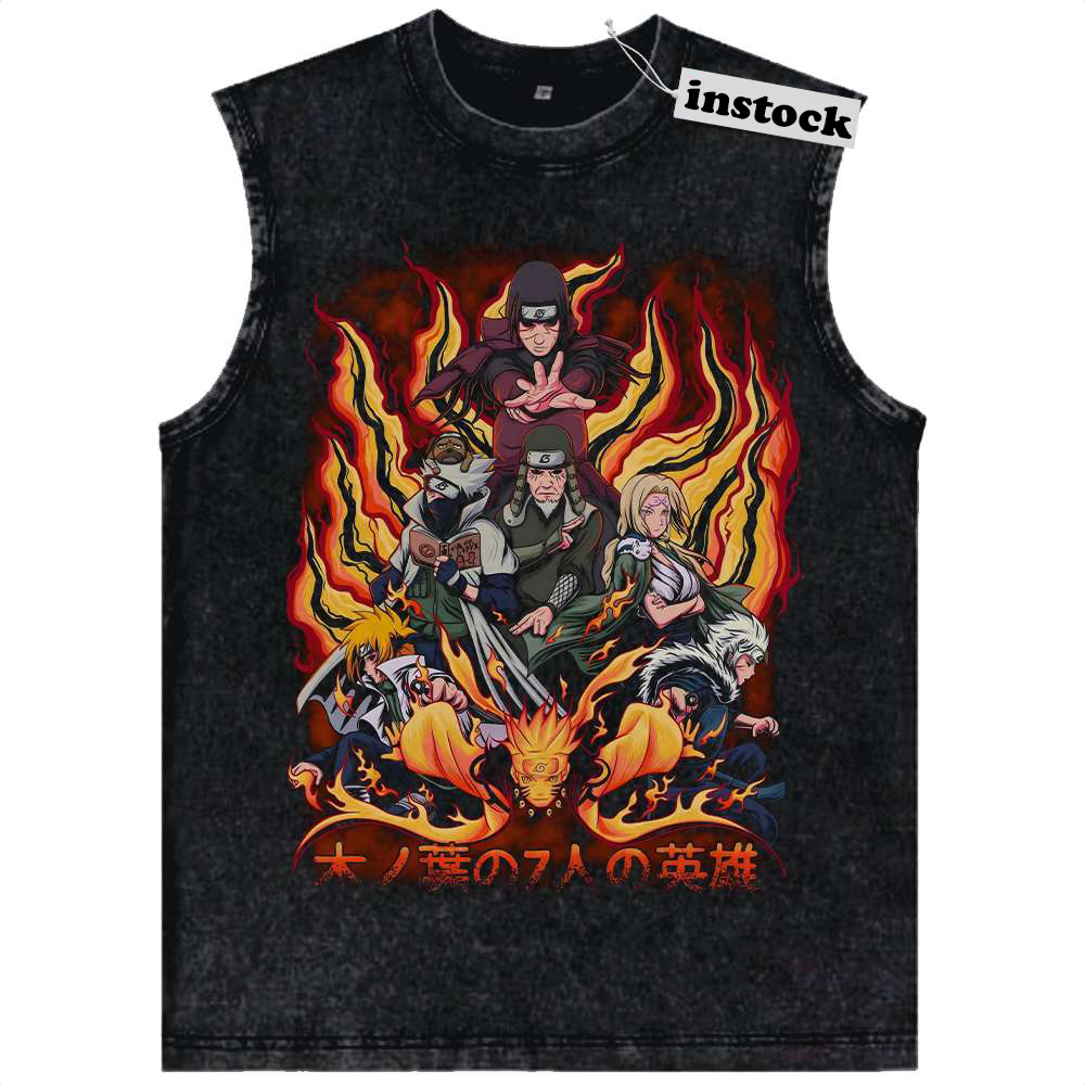 Team Hokage Tank Top, Naruto Tank Top, Anime Tank Top, Vintage Tank Top