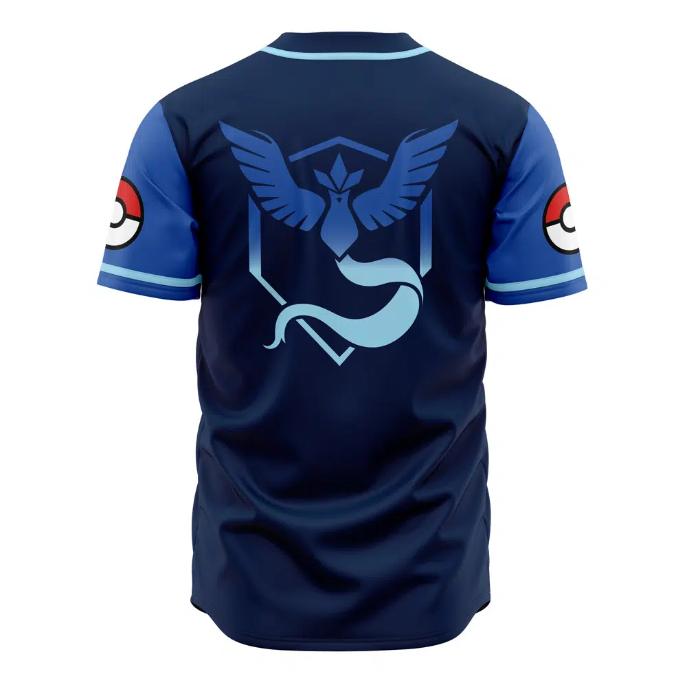 Alternative view of Team Mystic Pokemon Baseball Jersey