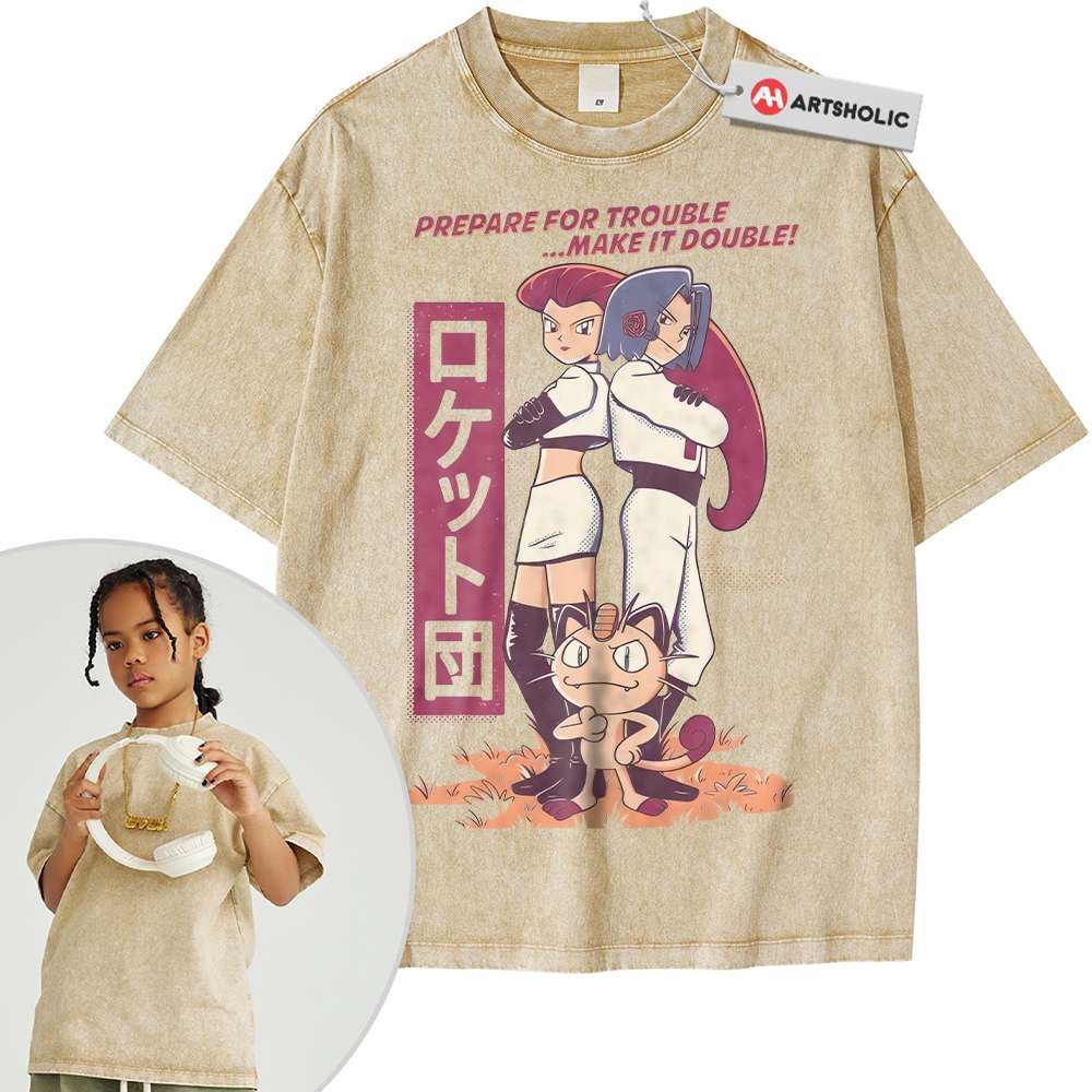 Team Rocket Shirt For Kids, Pokemon Shirt For Kids, Anime Shirt For Kids, Vintage T-Shirt For Kids