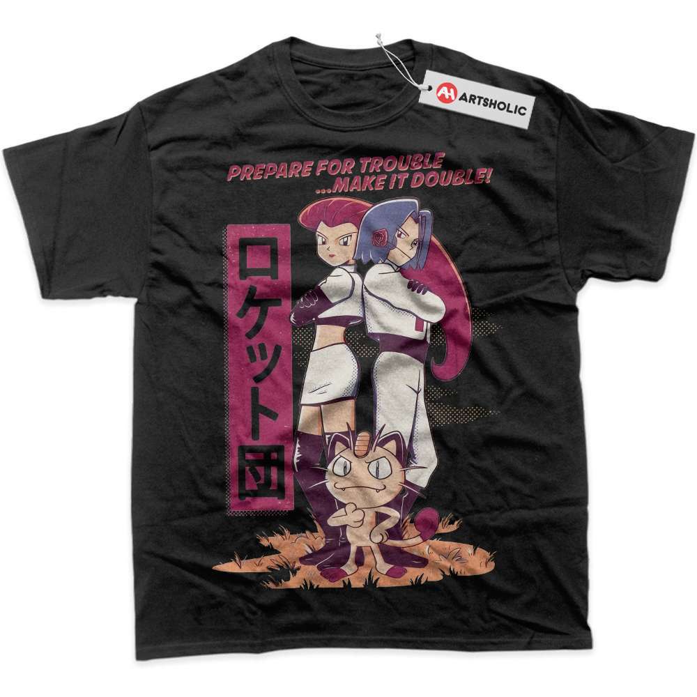 Alternative view of Team Rocket Shirt, Pokemon Shirt, Anime Shirt, Graphic T-Shirt