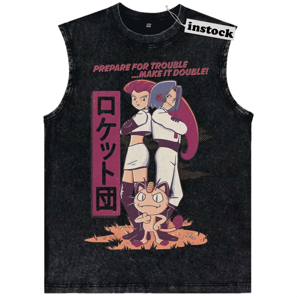 Team Rocket Tank Top, Pokemon Tank Top, Anime Tank Top, Vintage Tank Top