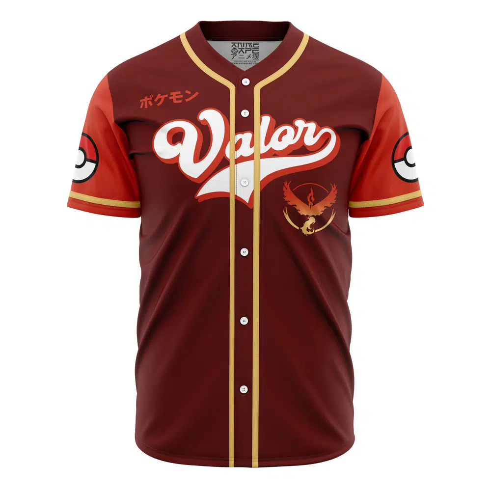 Team Valor Pokemon Baseball Jersey