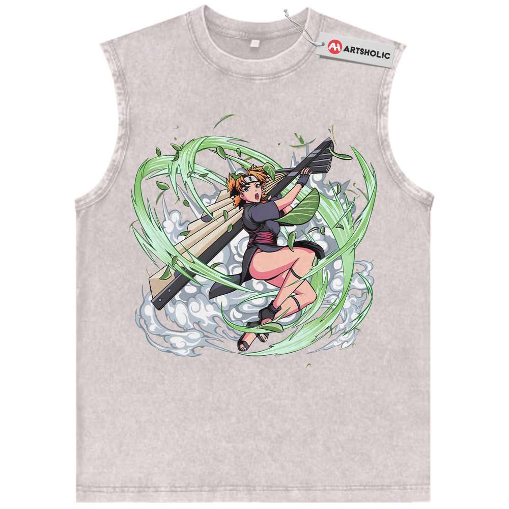 Alternative view of Temari Nara Tank Top, Naruto Tank Top, Anime Tank Top, Vintage Tank Top